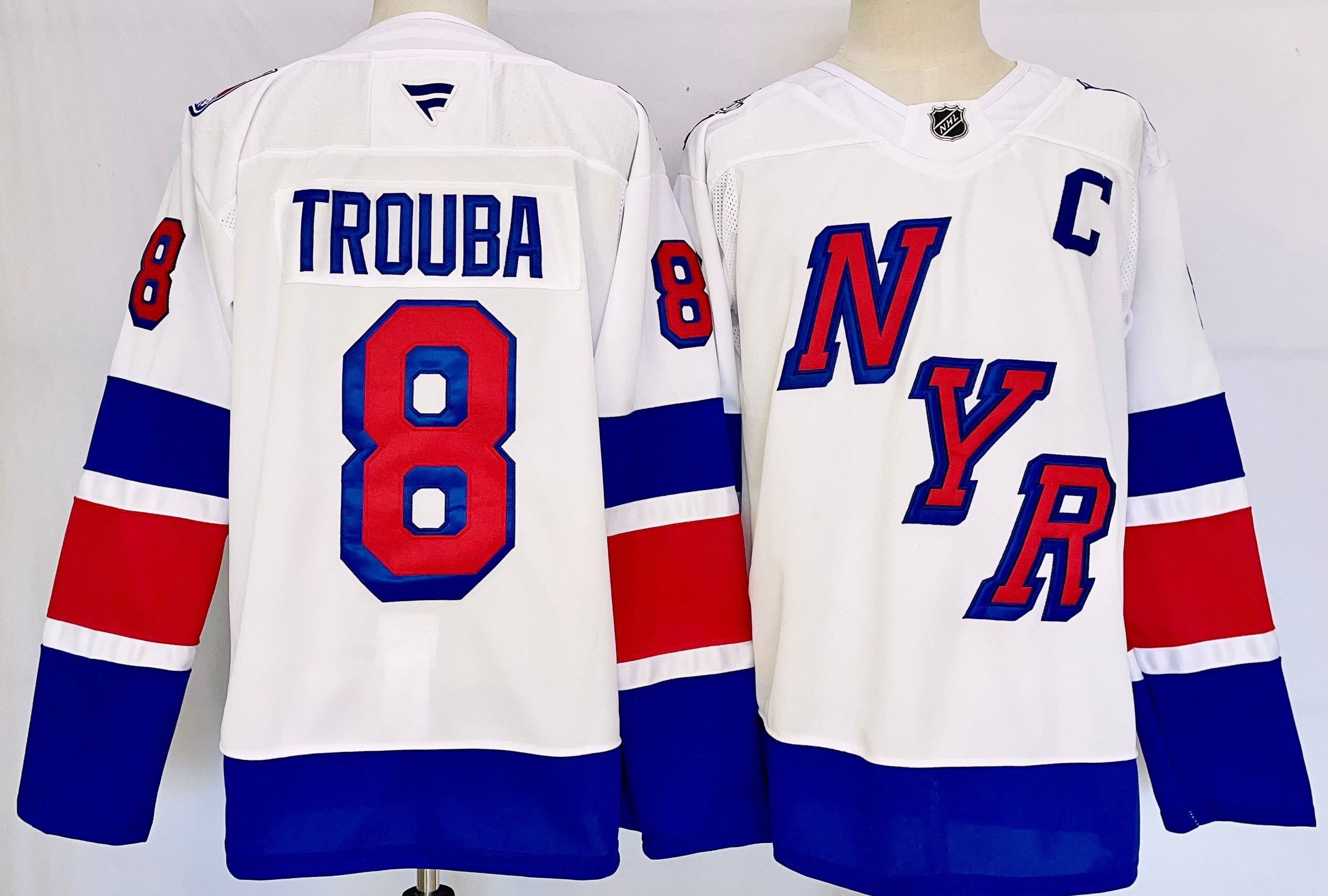 Men New York Rangers #8 Trouba White 2025 Home Premier Player NHL Jersey->new york rangers->NHL Jersey